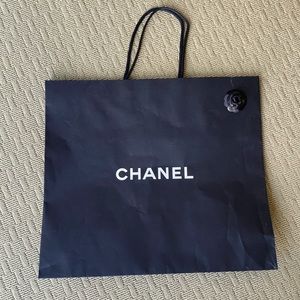 Authentic Chanel paper shopping tote